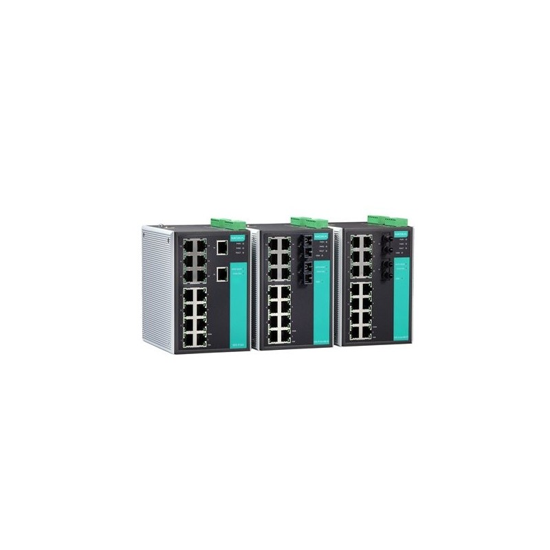 Managed Ethernet switch with 16 10/100BaseT(X) ports, 0 to 6